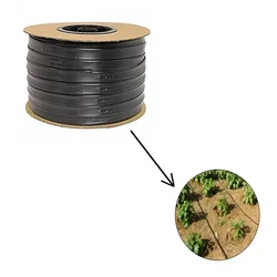 Heavy Duty 16 mm, 1000 meter Flat Inline Drip Pipe with 60 cm Hole Spacing and 0.2 mm Wall Thickness | 4 LPH Discharge